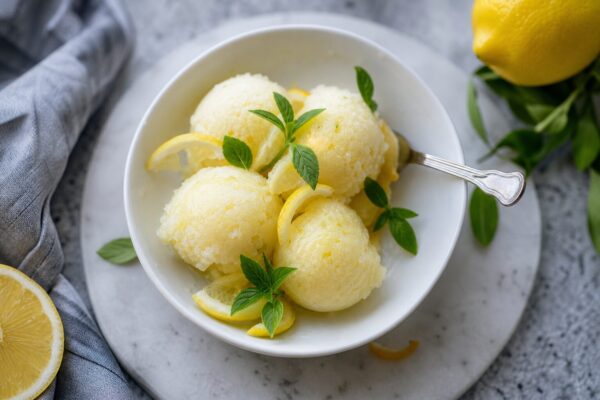 Sorbet de lămâie cu stevia: o rețetă de desert fără zahăr adăugat